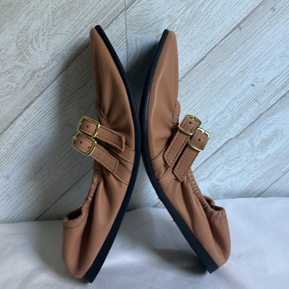 NEW Free People Gemini leather ballet flats buckles 7.5 - Picture 6 of 10